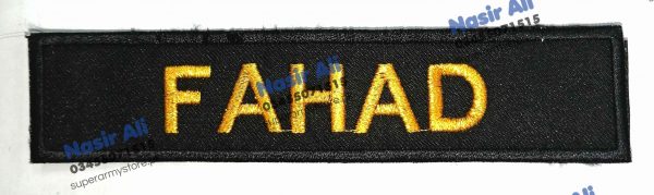 Name Plate Black Golden